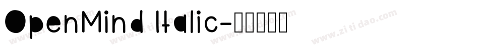 OpenMind Italic字体转换